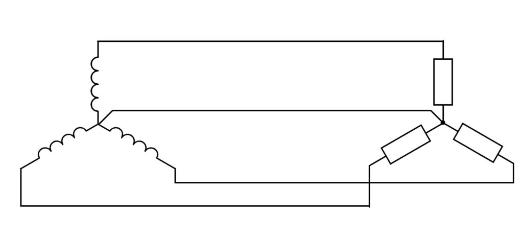 Соединение «звезда» четырехпроводной трехфазной системы