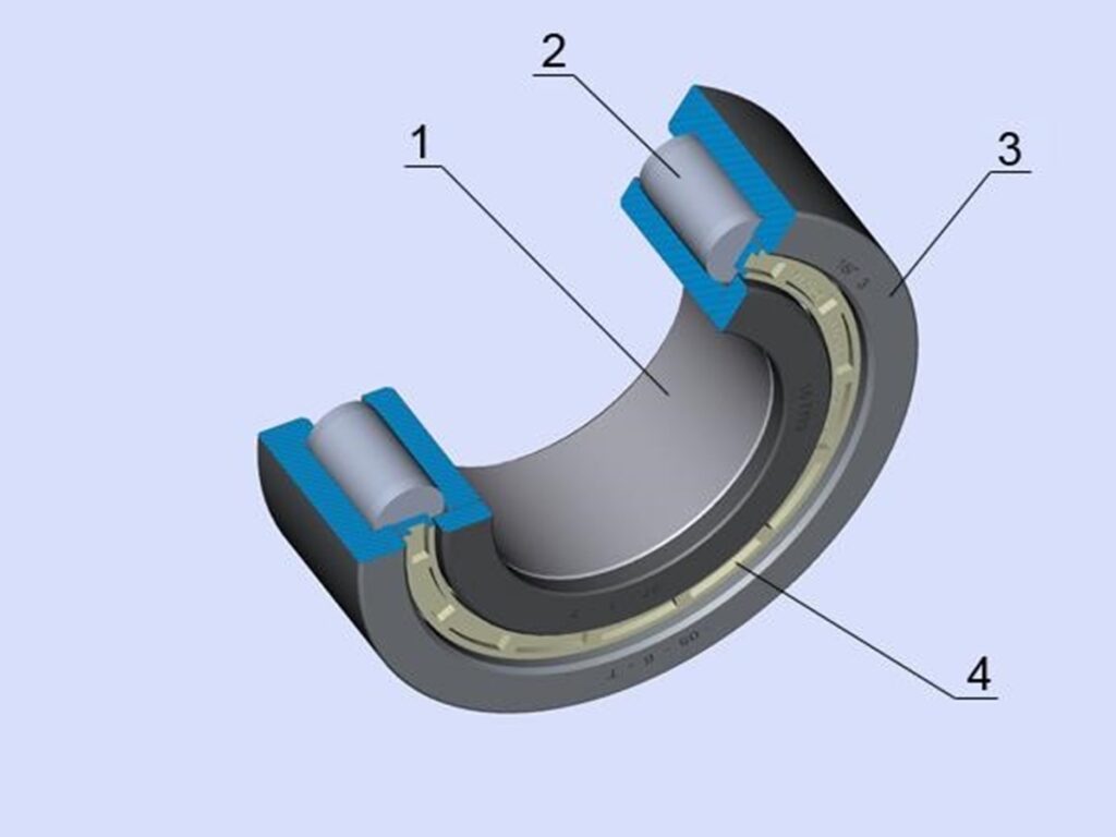 Роликовый подшипник. Разрез