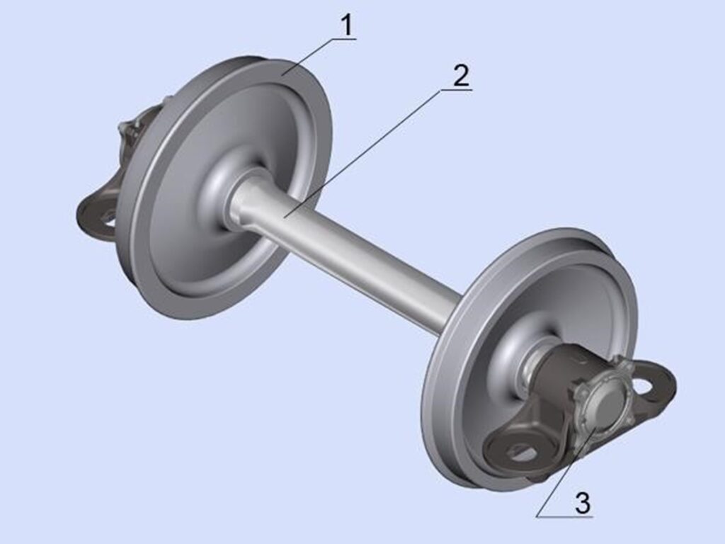 Колесная пара прицепного вагона