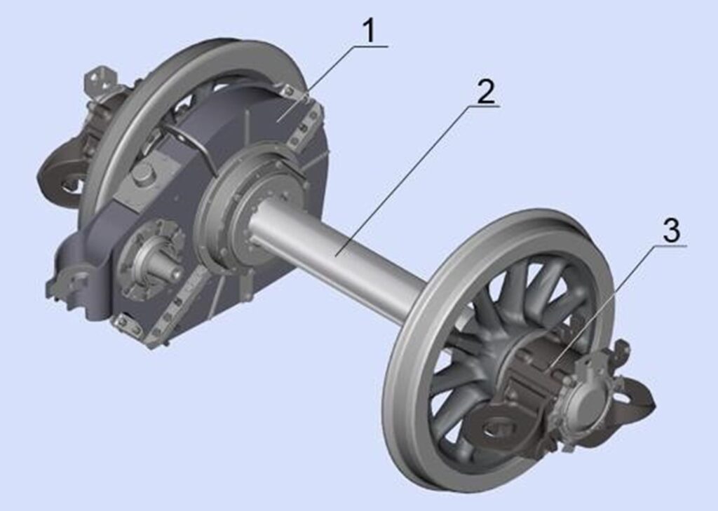 Колесная пара моторного вагона