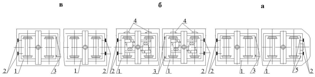 Схема установки тележек под вагонами электропоезда постоянного тока