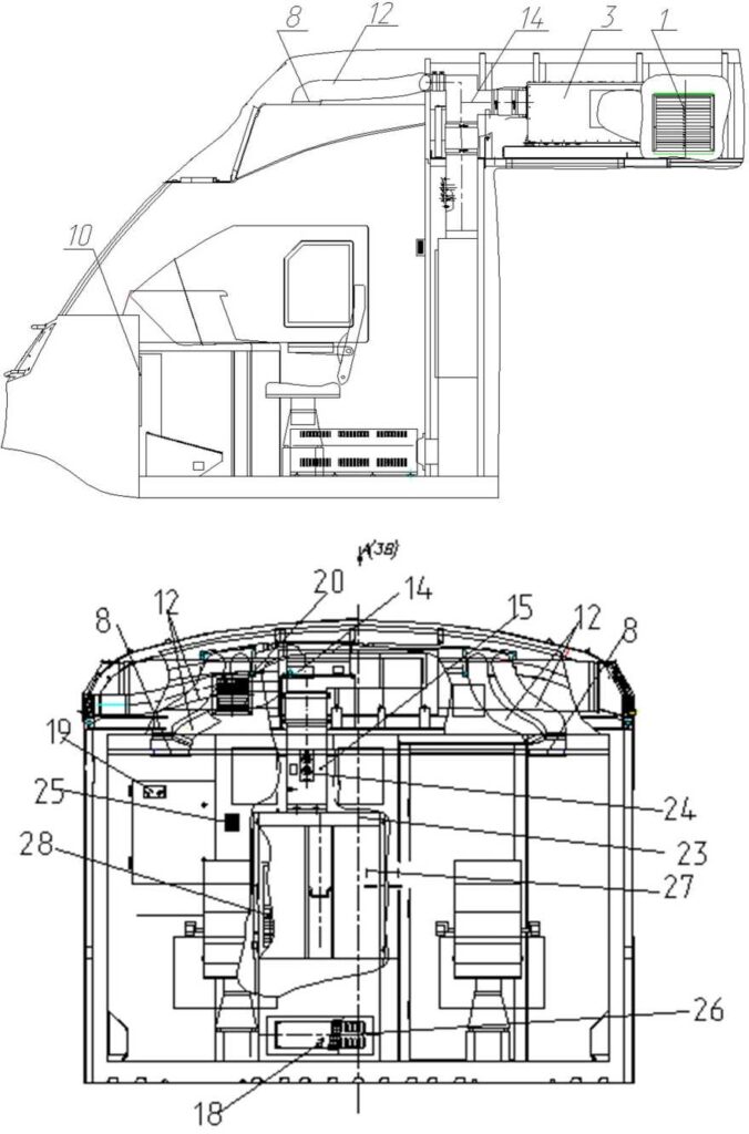 Система кондиционирования воздуха кабины машиниста