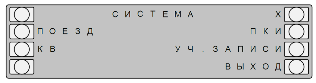 Экран СИСТЕМА
