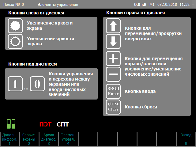 Экран «Элементы управления»