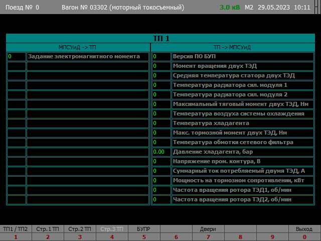 Экран «Тяговый преобразователь 1» (моторный токосъемный)» страница 3